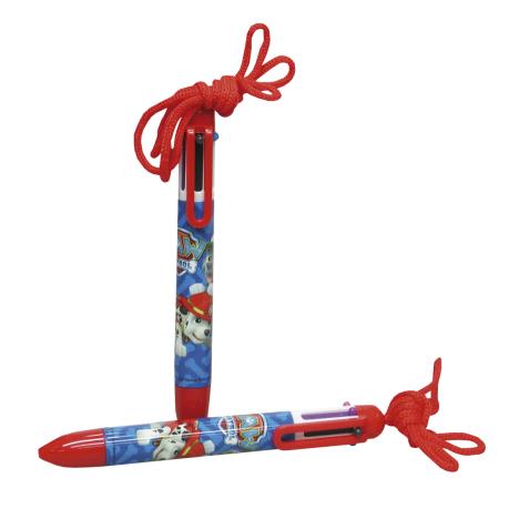 Paw Patrol 6 in 1 Multicolour Pen With Cord Extra Image 1